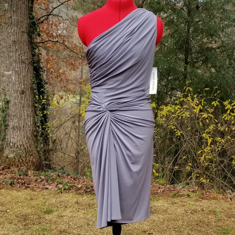 Grey One-shoulder Dress